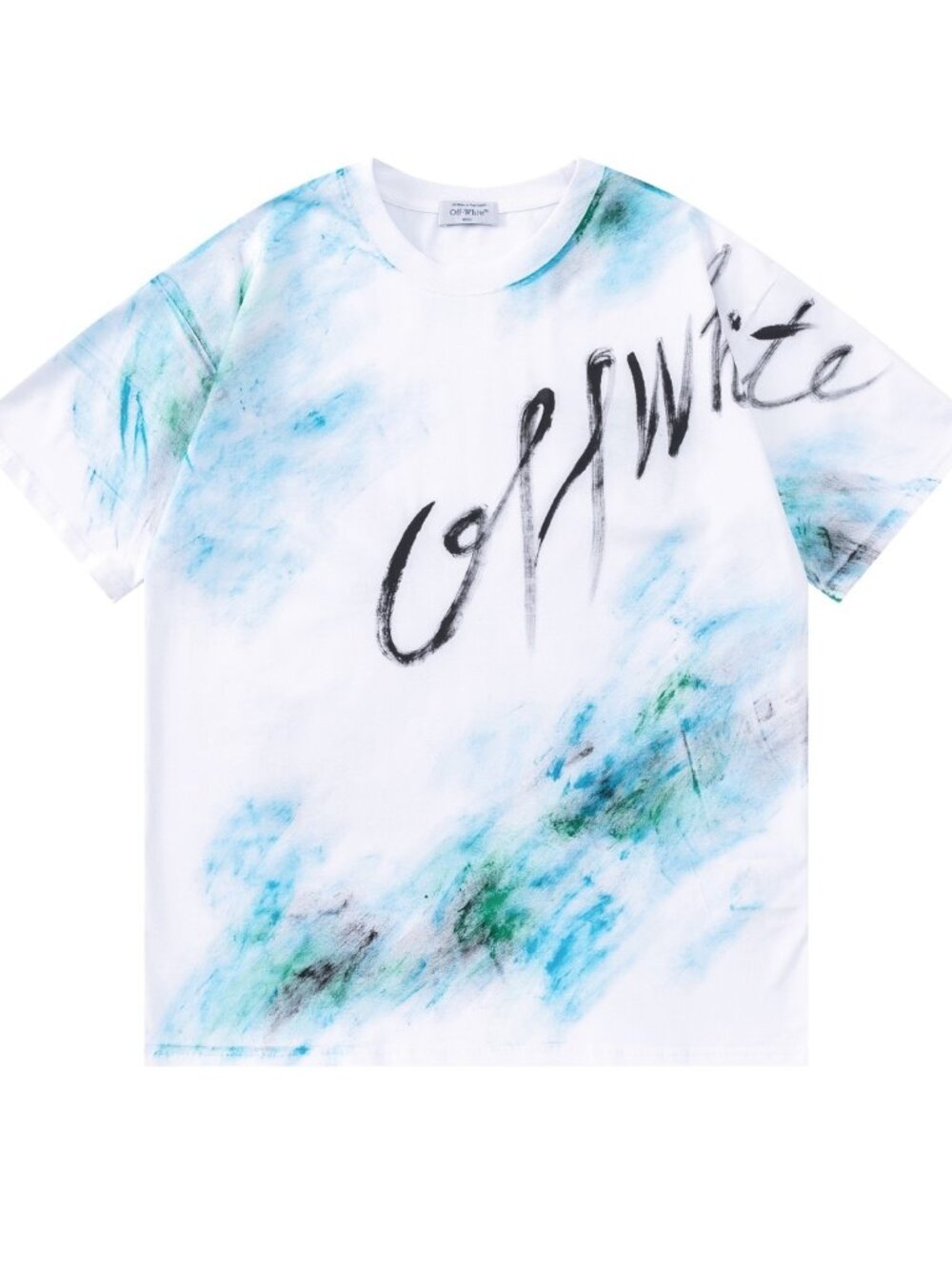 Off-White Teal Graffiti T-Shirt